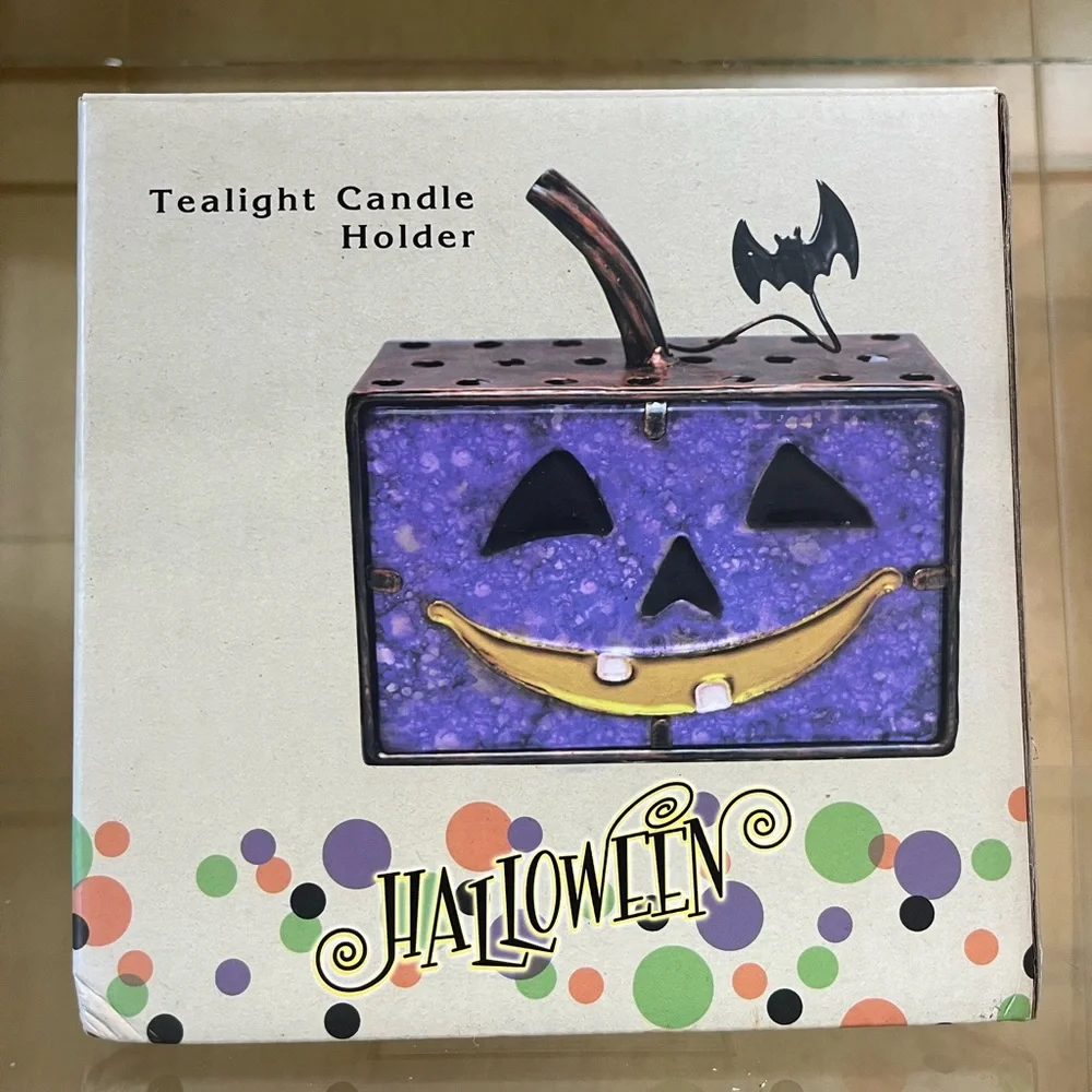 Cracker Barrel Halloween Jack-o'-lantern Tea Light candle Holder
